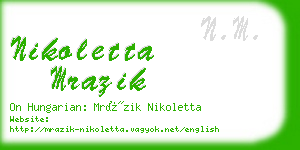 nikoletta mrazik business card